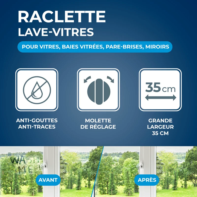 Raclette lave vitres