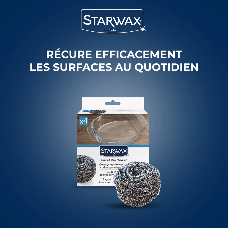 Boules inox recyclées x4 (70% recyclé)