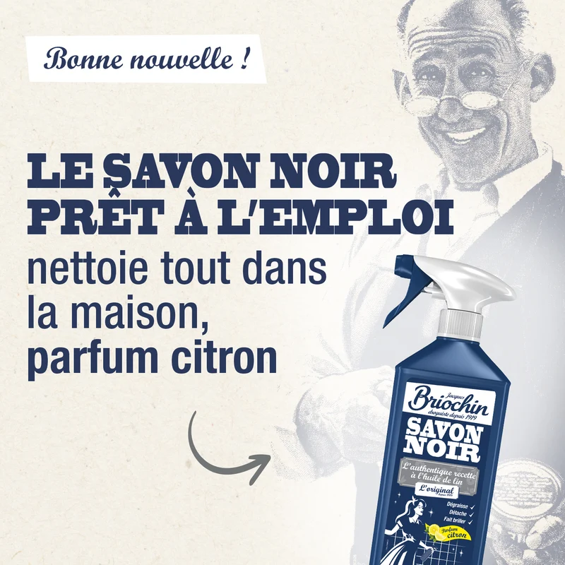 Savon noir prêt à l'emploi parfum citron frais
