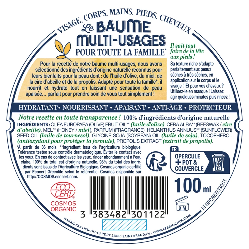 Baume multi-usages - Cosmébio