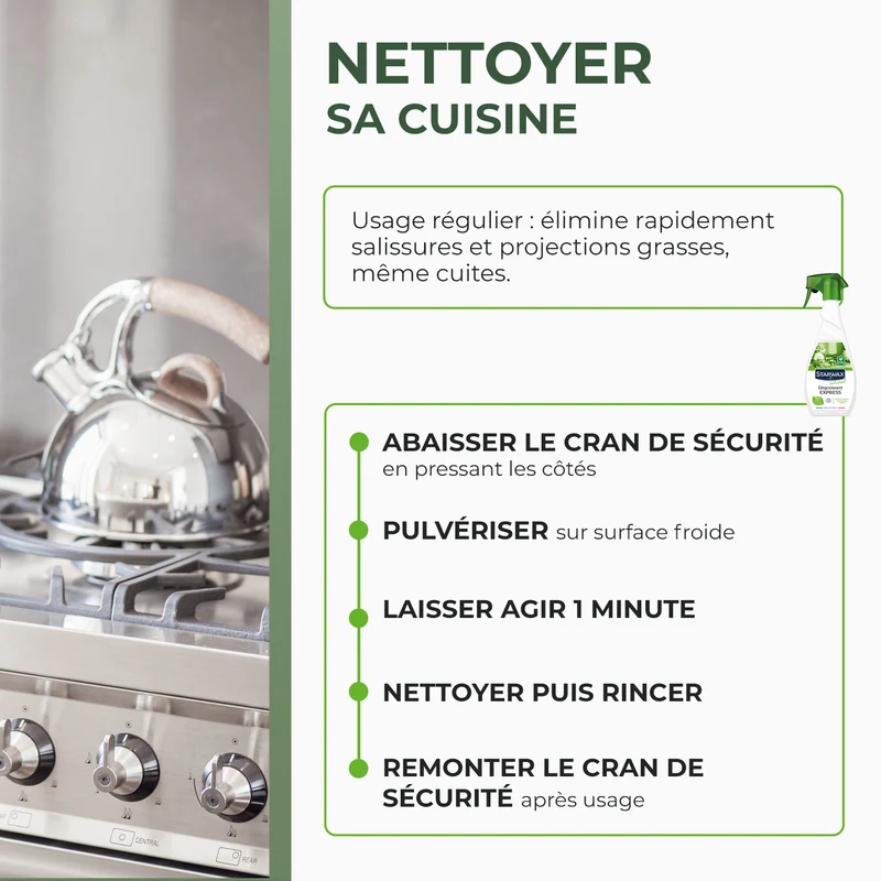 Dégraissant express pour cuisines