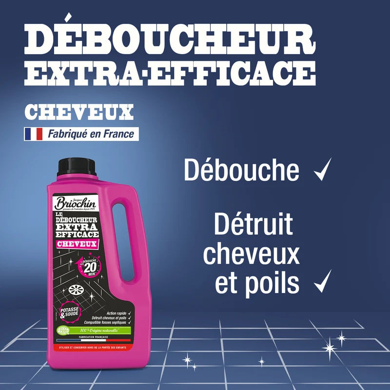Le déboucheur extra efficace cheveux
