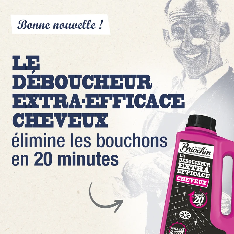 Le déboucheur extra efficace cheveux
