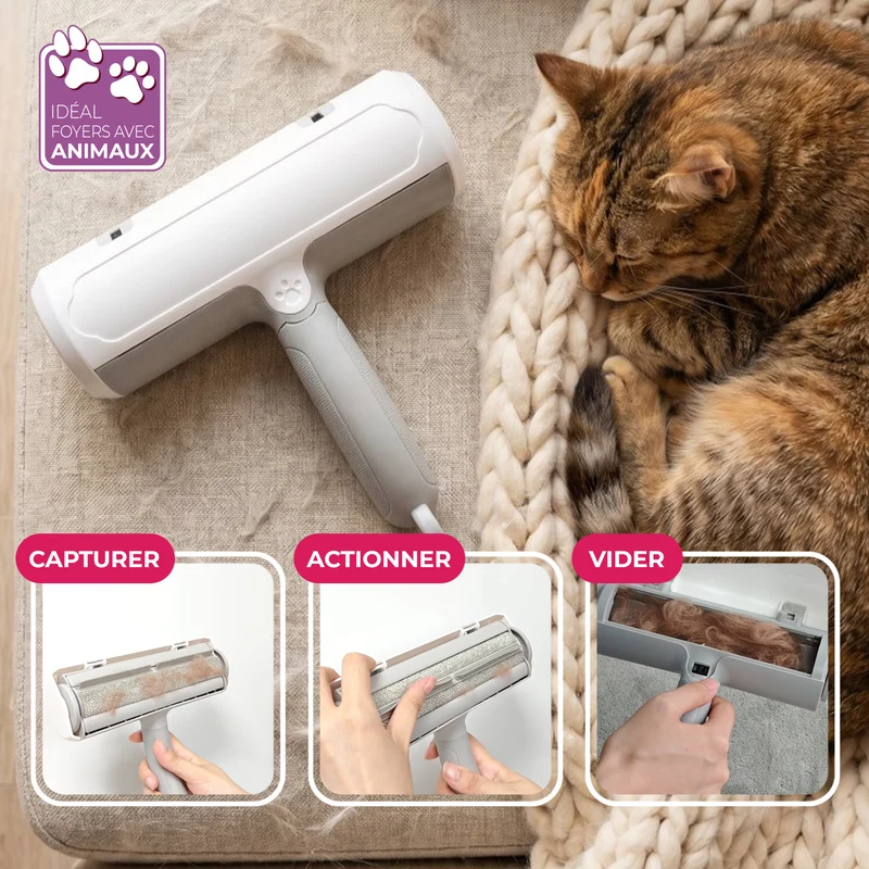 Brosse anti-poils animaux