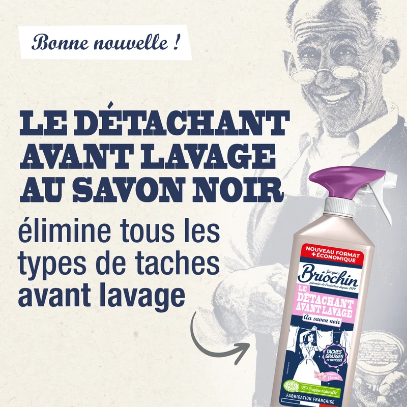 Le détachant avant lavage au Savon Noir
