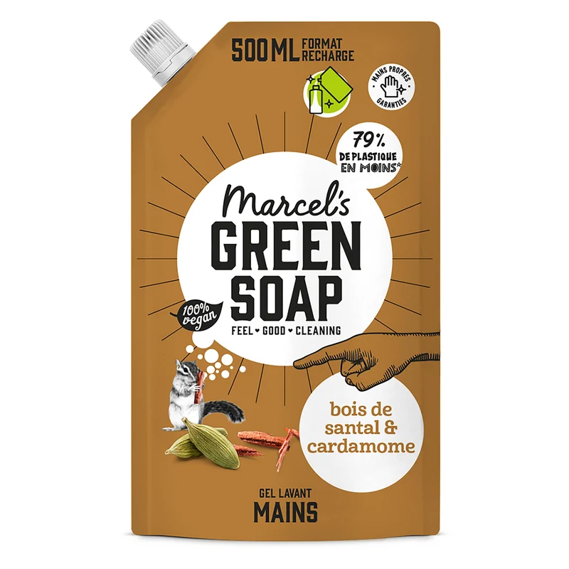 Recharge Gel Lavant Mains Santal & Cardamome
