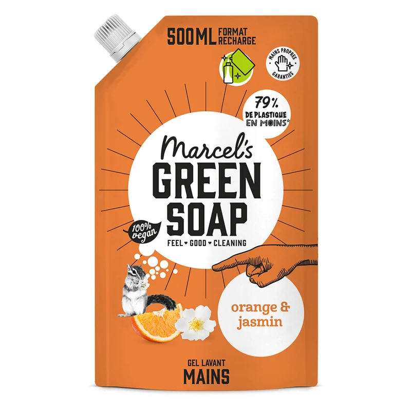 Recharge Gel Lavant Mains Orange & Jasmin