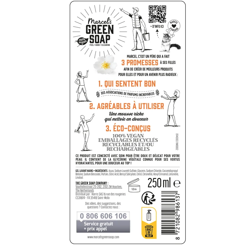 Le Gel Lavant Mains Orange & Jasmin