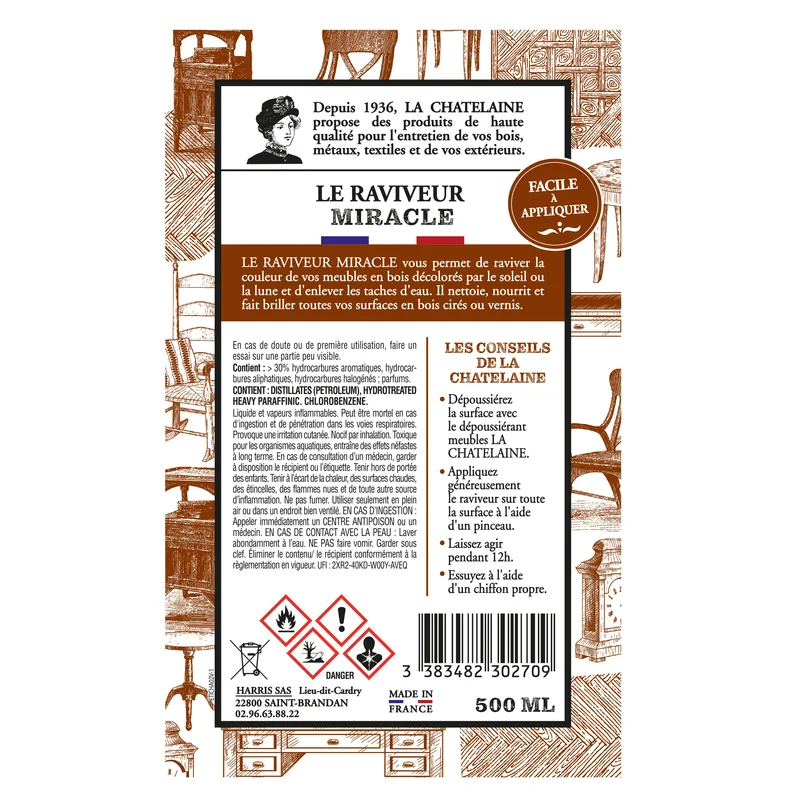 Le raviveur miracle 500ml - bois cirés ou vernis