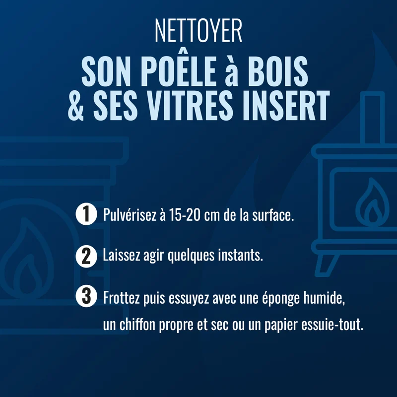 Mousse nettoyante vitre et insert