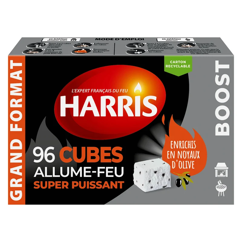 96 cubes allume feu super puissant