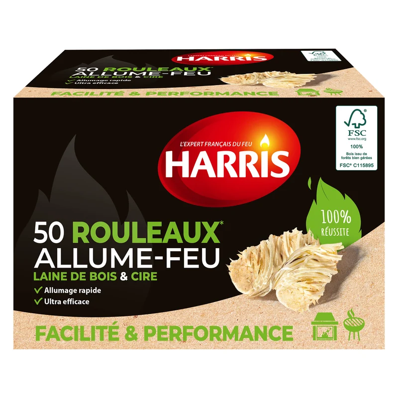 50 rouleaux allume-feu 100% naturels FSC®