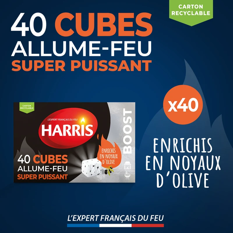 40 cubes allume feu super puissant