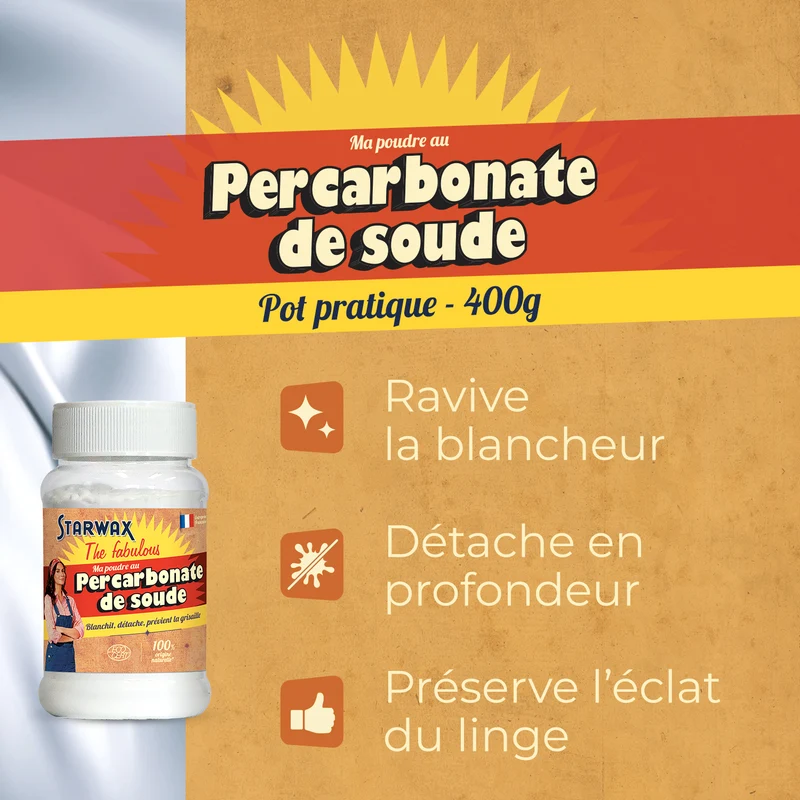 Ma poudre détachante & raviveur de blancheur au percarbonate de soude – Pot pratique
