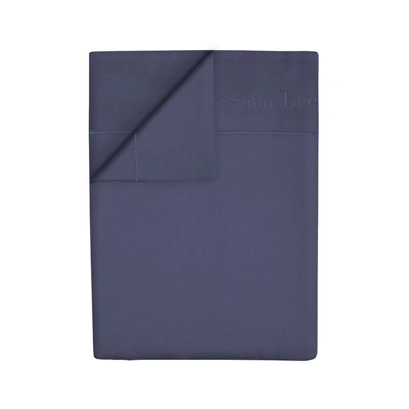 Drap plat satin de coton - Uni 1 baratta Bleu 06