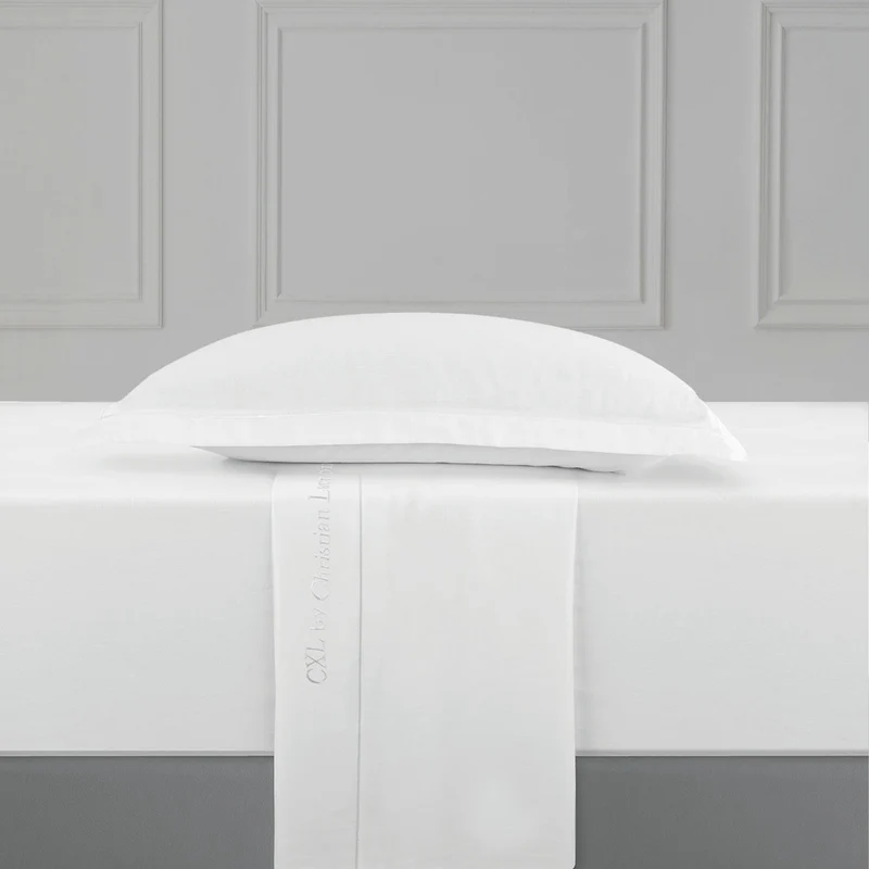 Ensemble de draps satin de coton - Uni 1 baratta Blanc 01