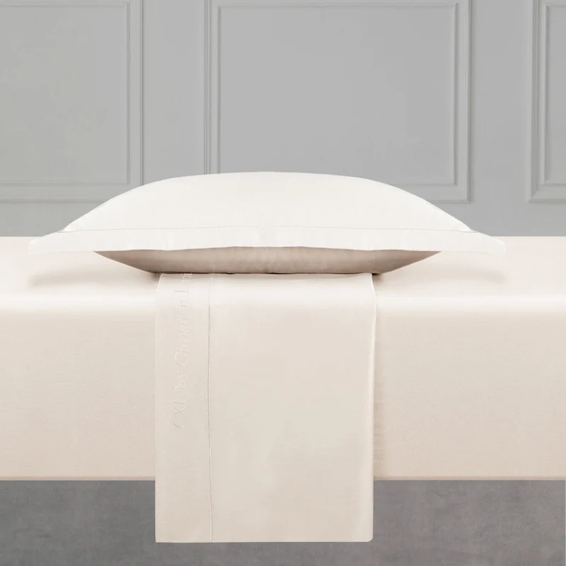 Drap plat satin de coton - Uni 1 baratta Taupe 02