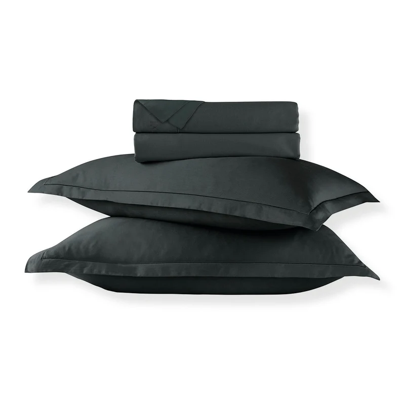Ensemble de draps satin de coton - Uni 1 baratta Gris 03