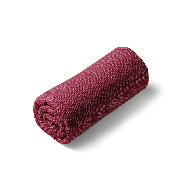 Drap-housse satin de coton - Pollen bordeaux