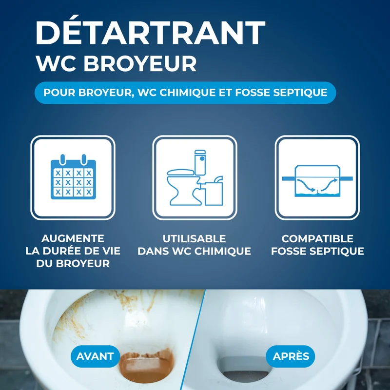 Détartrant pour WC broyeurs