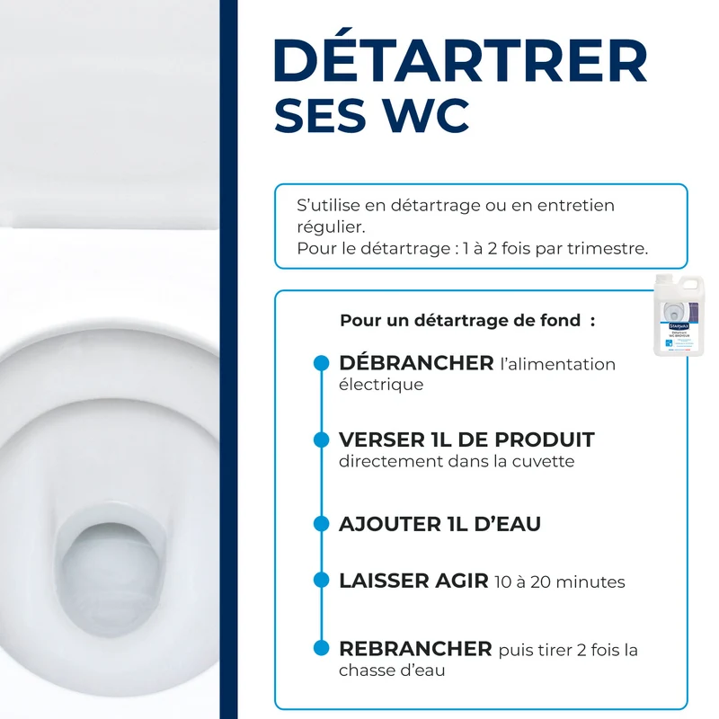 Détartrant pour WC broyeurs