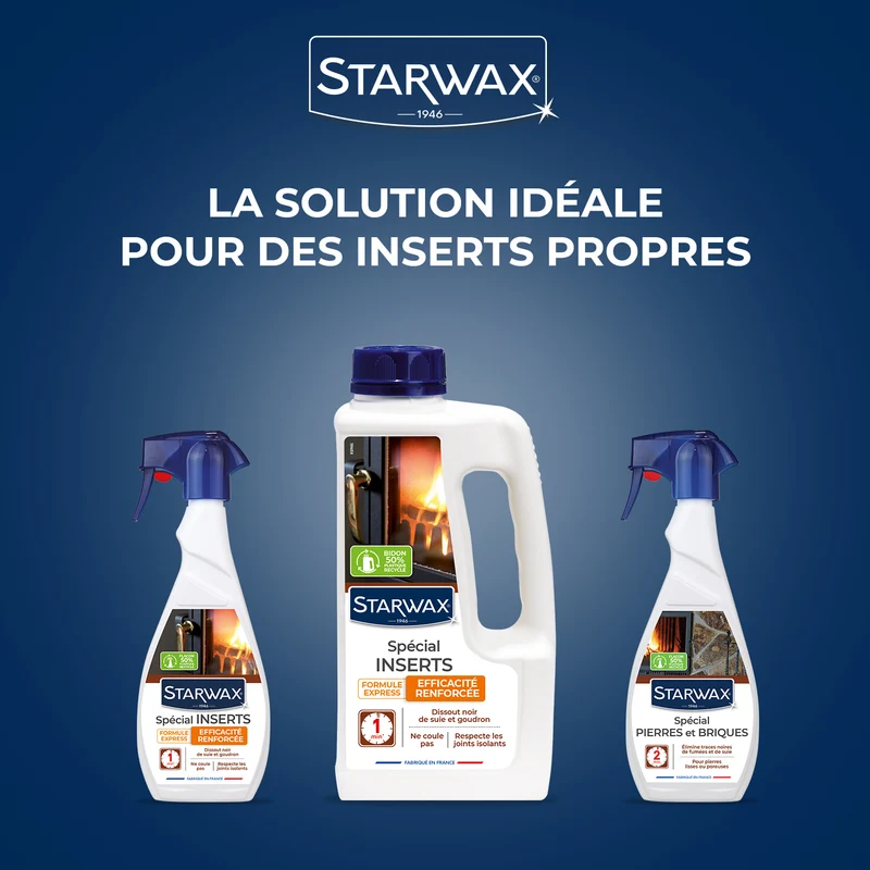 Nettoyant pierres et briques pour cheminée