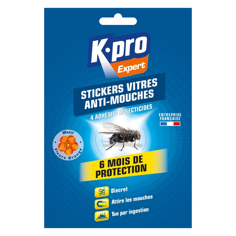 Stickers anti-mouches fleurs