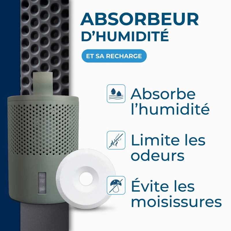 Absorbeur d'humidité + 1 tablette