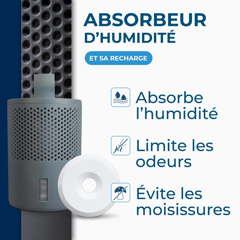 Absorbeur d'humidité + 1 tablette