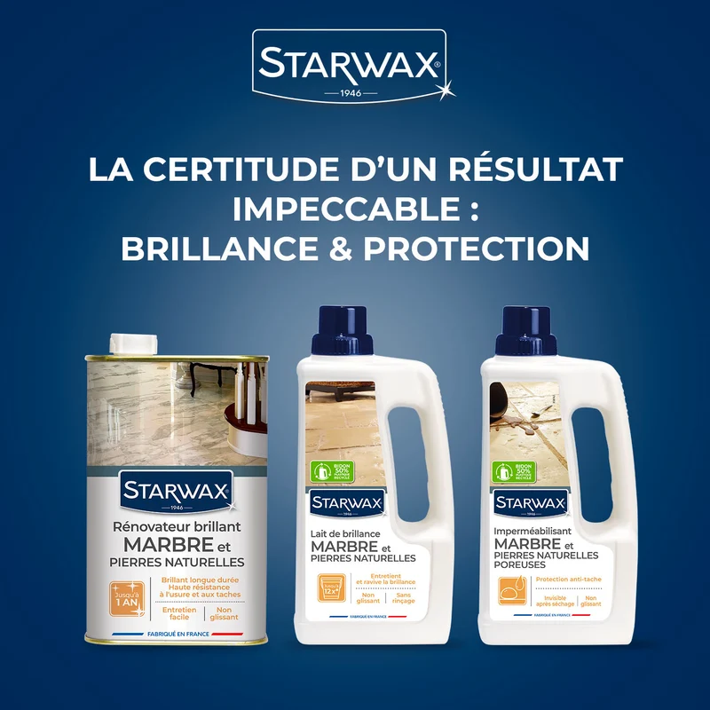 Rénovateur brillant protecteur pour marbres et pierres naturelles