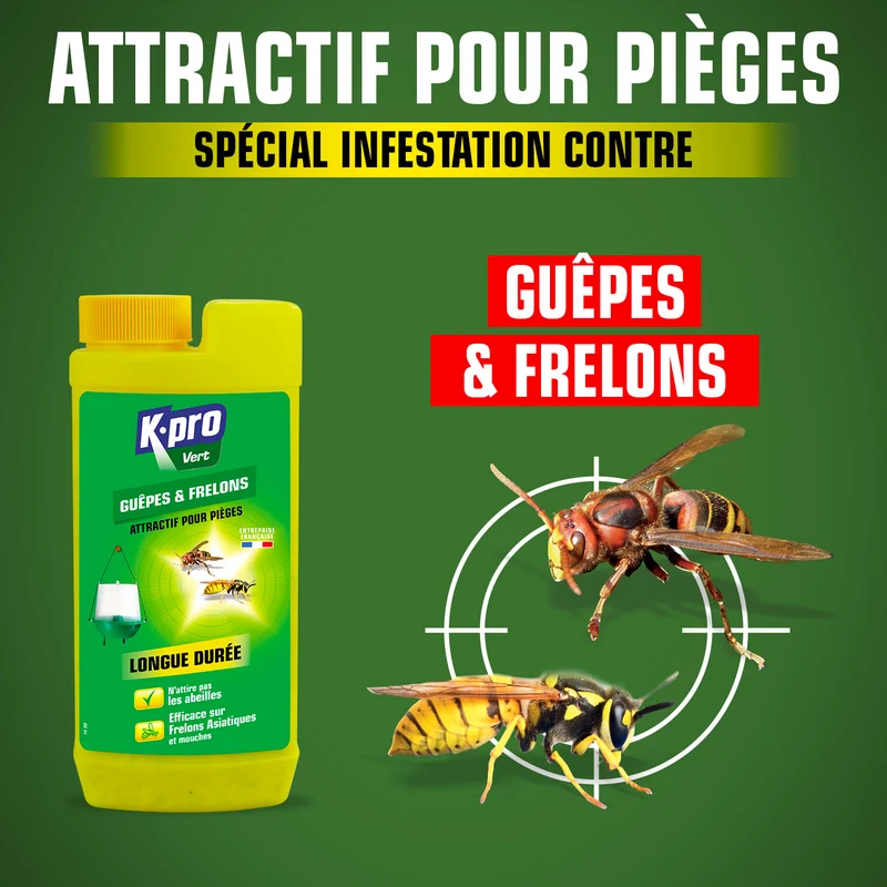 Attractif piège à guêpes et frelons