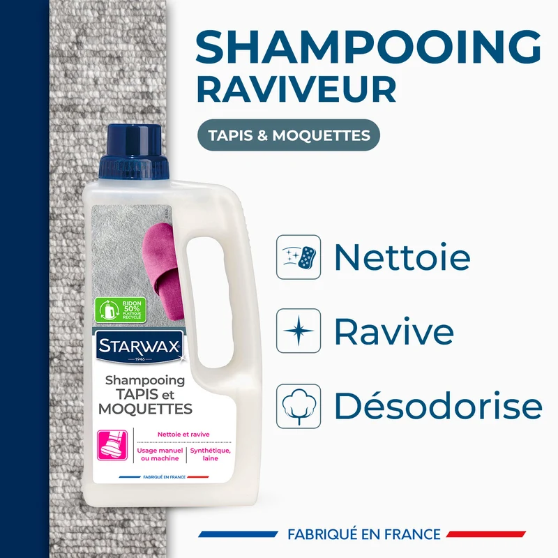 Shampooing raviveur pour tapis et moquettes