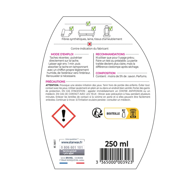 Détachant express pour tapis et moquettes