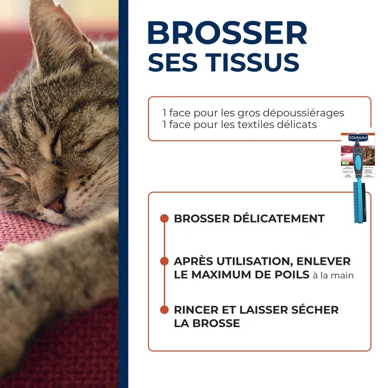 Brosse caoutchouc pour textile