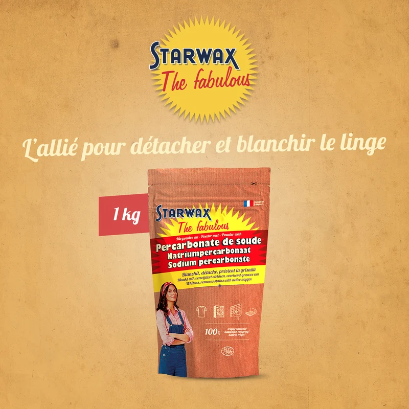 Ma poudre détachante & raviveur de blancheur au percarbonate de soude – Sachet éco