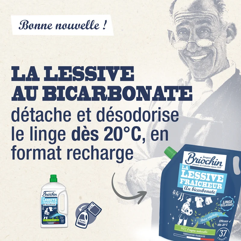Recharge Ma Lessive au bicarbonate de soude - Fraîcheur