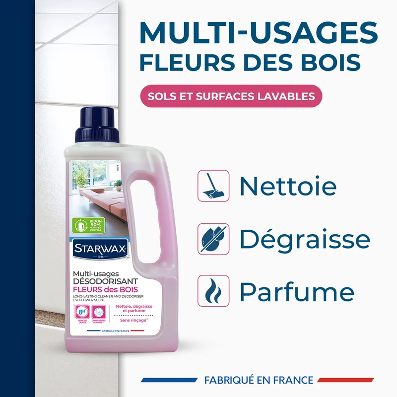 Nettoyant désodorisant longue durée parfum brise marine