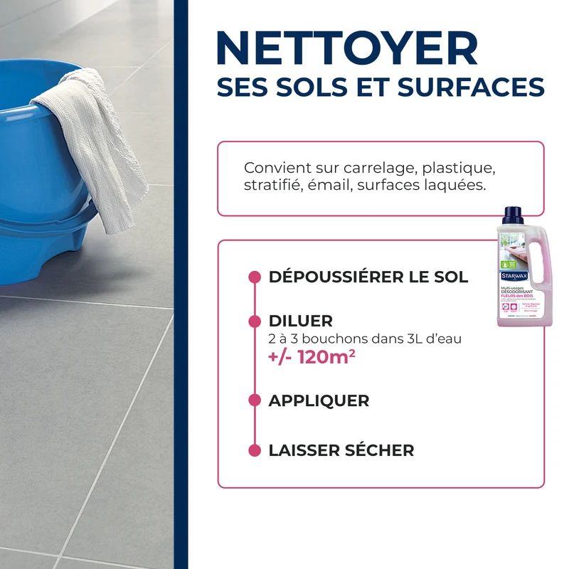 Nettoyant désodorisant longue durée parfum brise marine