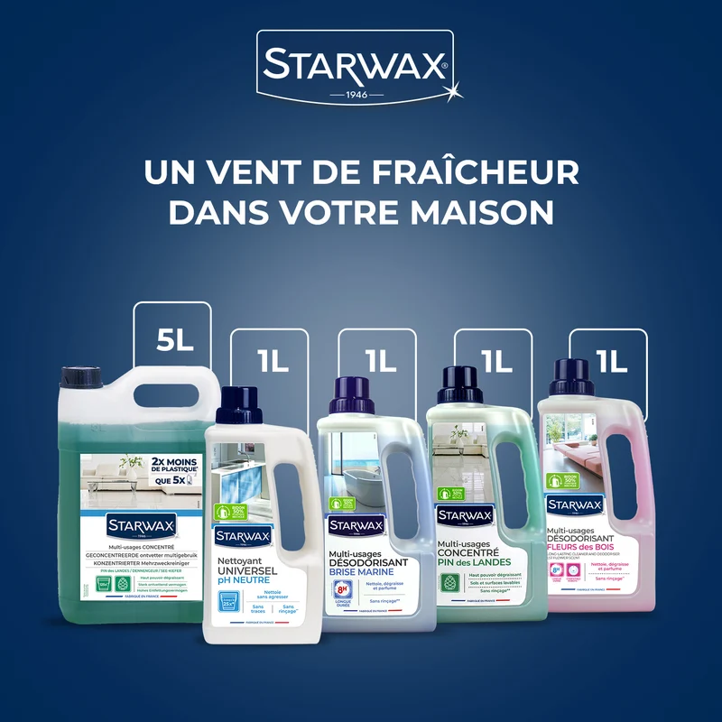 Nettoyant désodorisant longue durée parfum brise marine