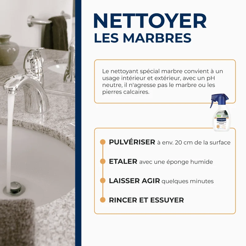 Nettoyant raviveur pour marbre et pierres naturelles