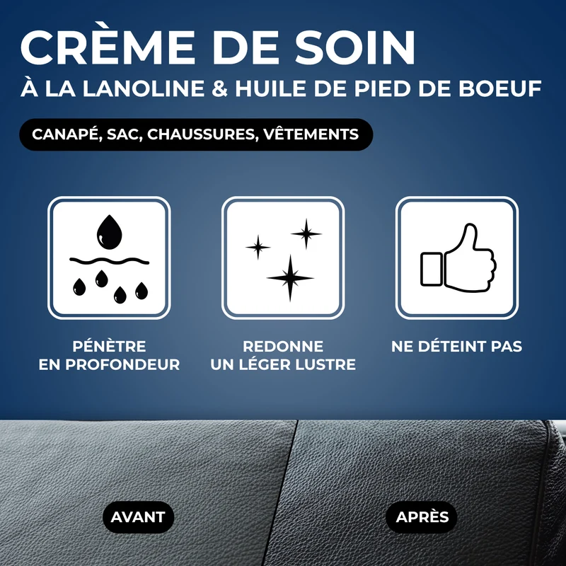 Crème de soin pour cuirs colorés