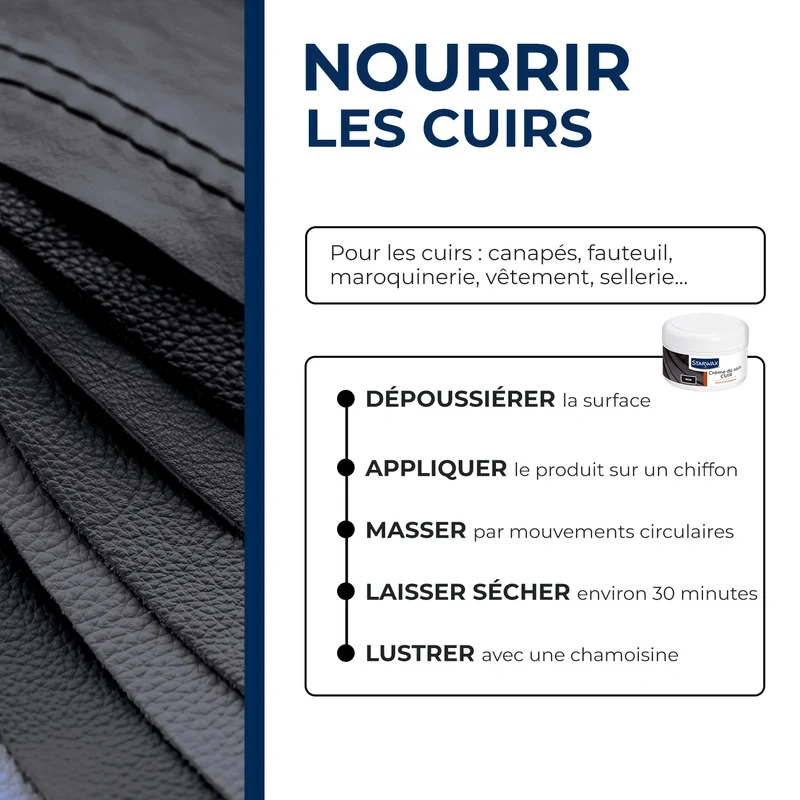 Crème de soin pour cuirs colorés