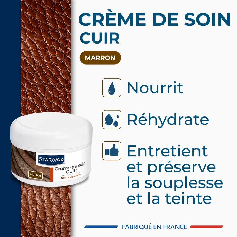 Crème de soin pour cuirs colorés