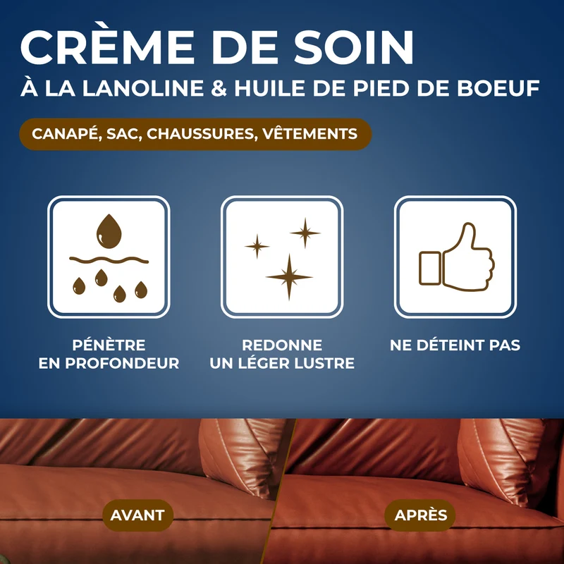 Crème de soin pour cuirs colorés