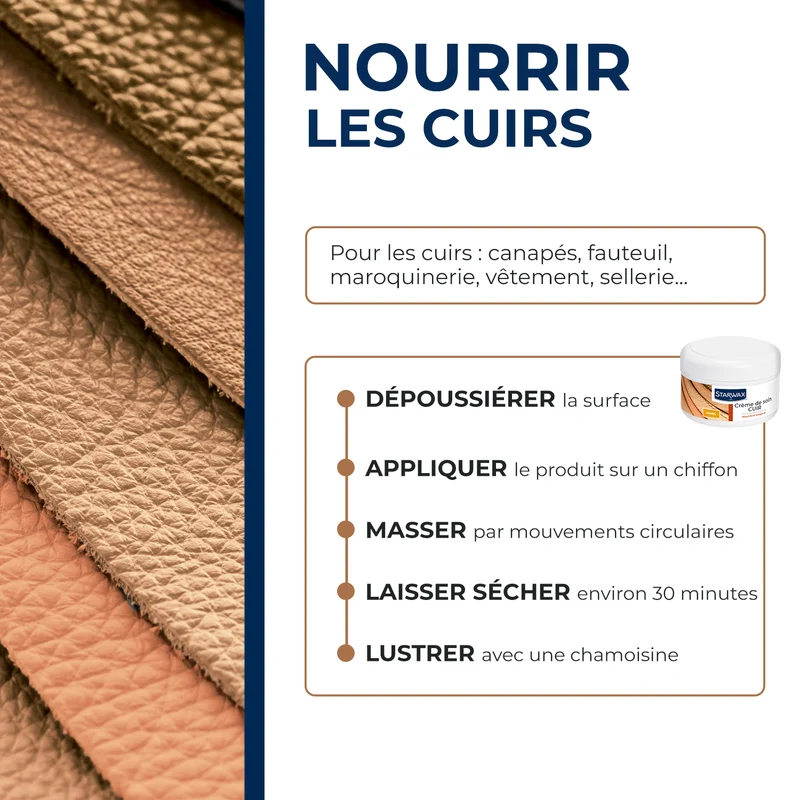 Crème de soin pour cuirs colorés