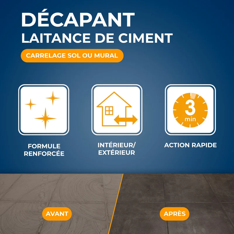 Décapant laitance de ciment