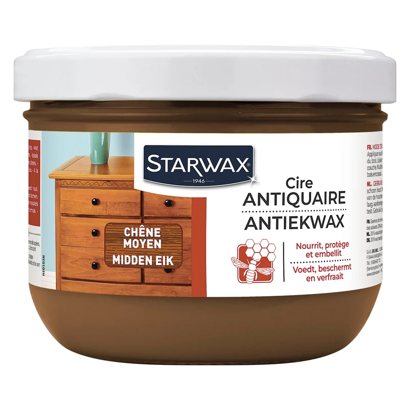 Cire antiquaire pâte pour bois cirés