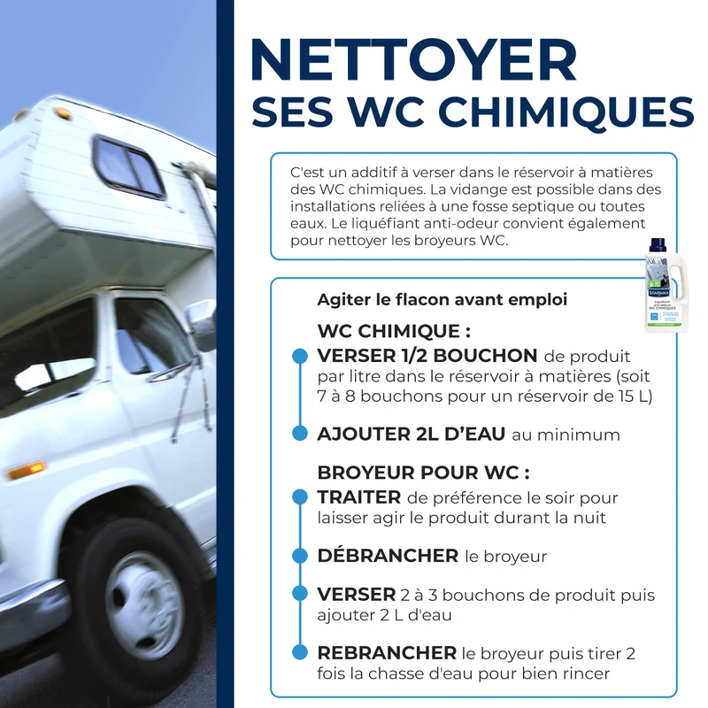 Liquéfiant désodorisant pour WC chimiques