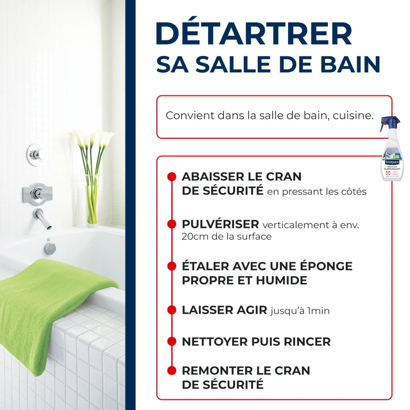 Détartrant surpuissant pour salle de bains