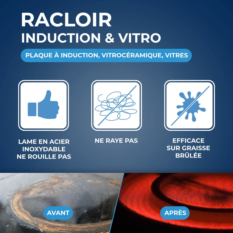 Racloir pour vitroceram & induction